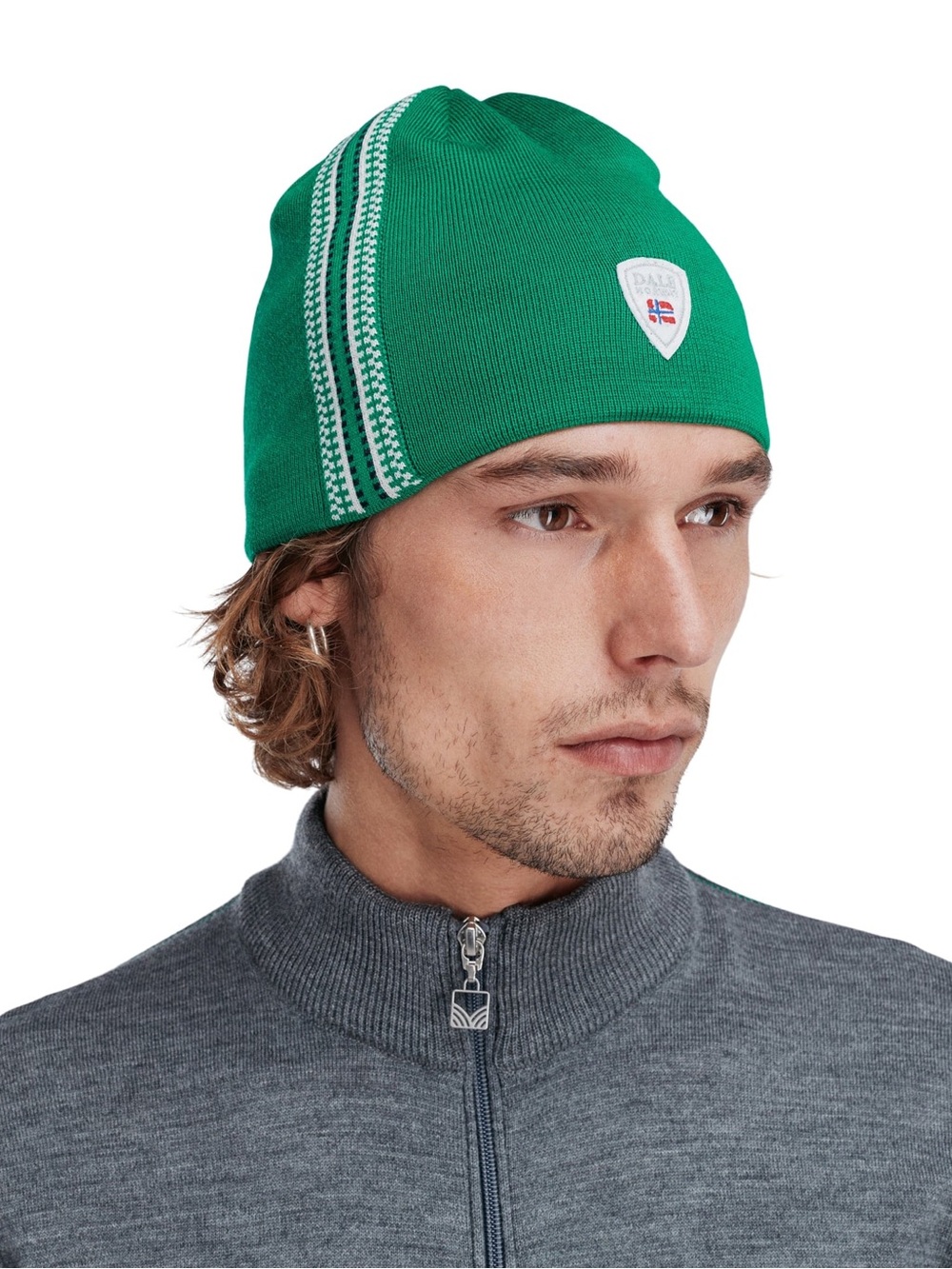 NWT Dale of Norway Mount Olympus Unisex Merino Wool Hat in Bright Green